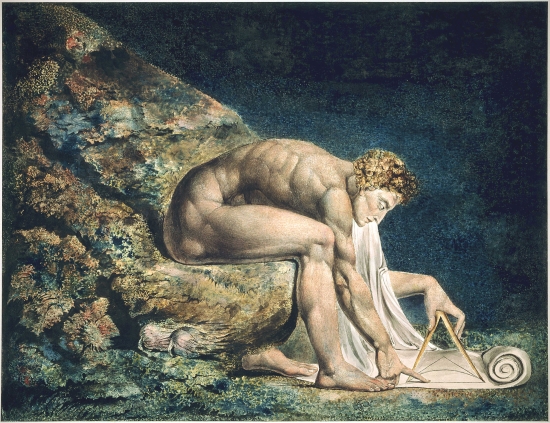 William Blake's painting of Isaac Newton